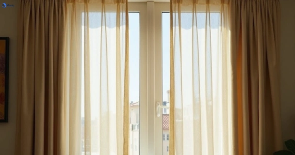 Dusty and dull curtains in balmoral before steam cleaning